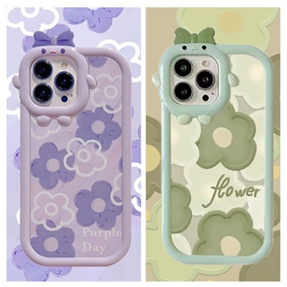 Ốp Điện Thoại Họa Tiết Hoa 3D Hàn Quốc Cho iPhone 13 12 11 14 Pro XS Max X XR 6 6S 7 8 Plus