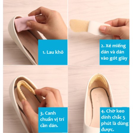 Miếng lót gót giày bảo vệ gót sau 4D(có gai) silicon cao cấp, chống trầy gót chân