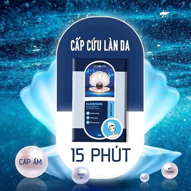 Mặt nạ Ngọc Trai dưỡng da chuyên sau Foodaholic BLACKPEARL Moisturizing Essential Mask 23g