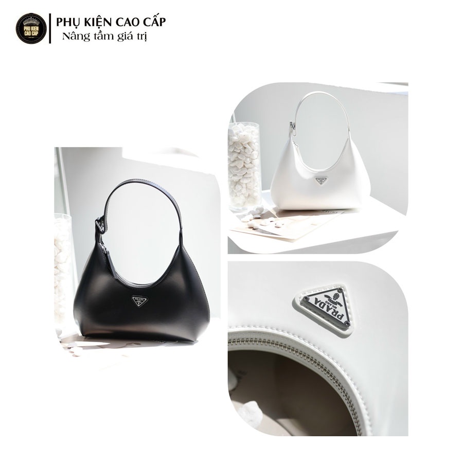 TÚI KẸP NÁCH - 𝑷𝑹𝑨𝑫𝑨 NEW BAG 2022 - Dáng bầu size to da trơn lỳ bóng nhẹ