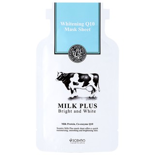 Mặt nạ giấy sữa bò dưỡng trắng và trẻ hóa da Scentio Milk Plus 5g ( 1 miếng)