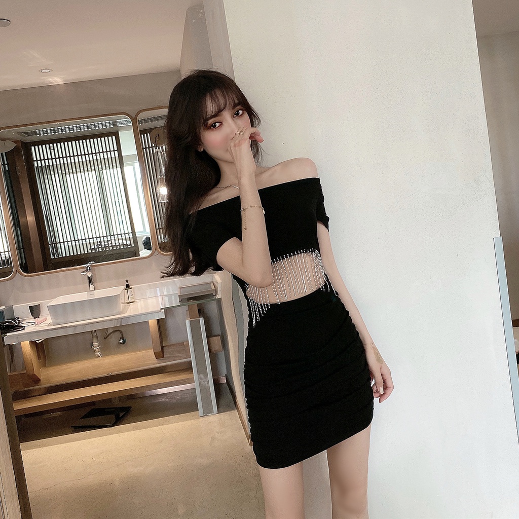 Đầm Không Tay Hở Vai Cổ Tròn Thời Trang Sành Điệu Cho Nữ