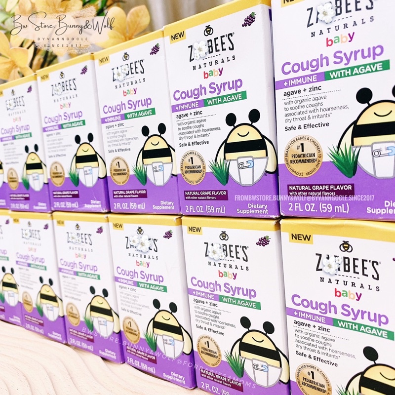 Siro Ho Kết Hợp Tăng Đề Kháng Zarbee’s Naturals Mỹ 59ml [ Hàng Air - BW Store ]