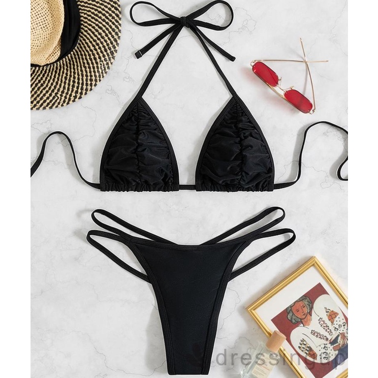 Bộ Đồ Bơi 2 Mảnh Hở Lưng Có Đệm Màu Sắc Gợi Cảm Cho Nữ