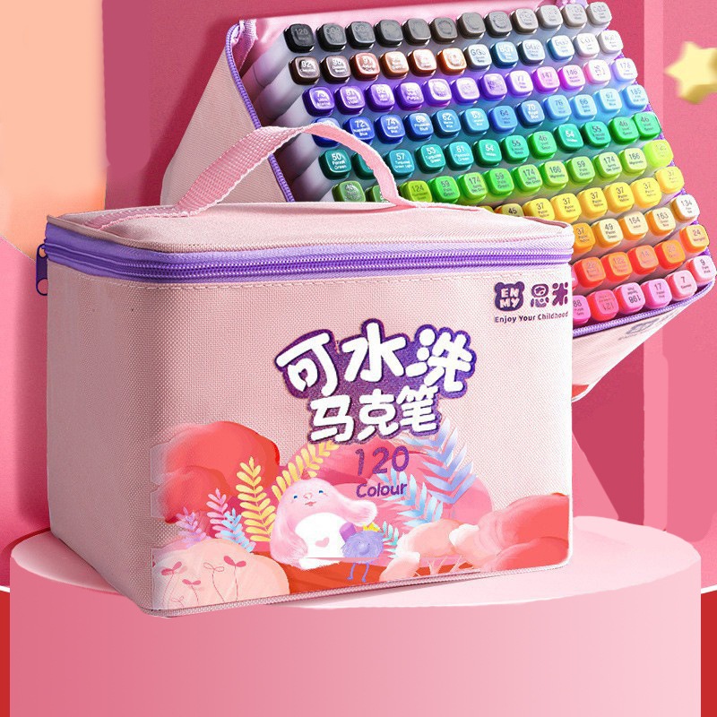 Bút Lông Hai Đầu 24/36/60/80 Màu Dành Cho Học Sinh Vẽ Màu Nước