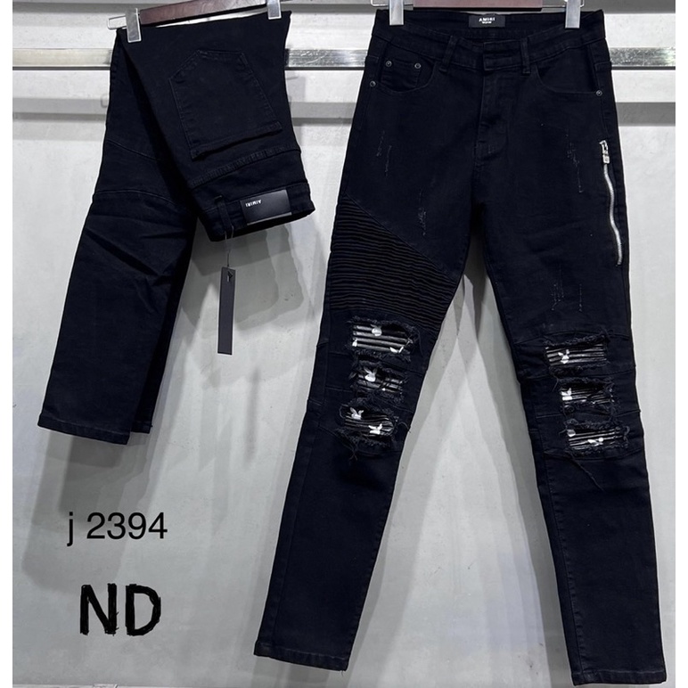 Quần jean thời trang phong cách có hoạ tiết vá da kéo khoá, Quần bò nam cá tính trẻ trung btshop từ 45 đến 75 kg