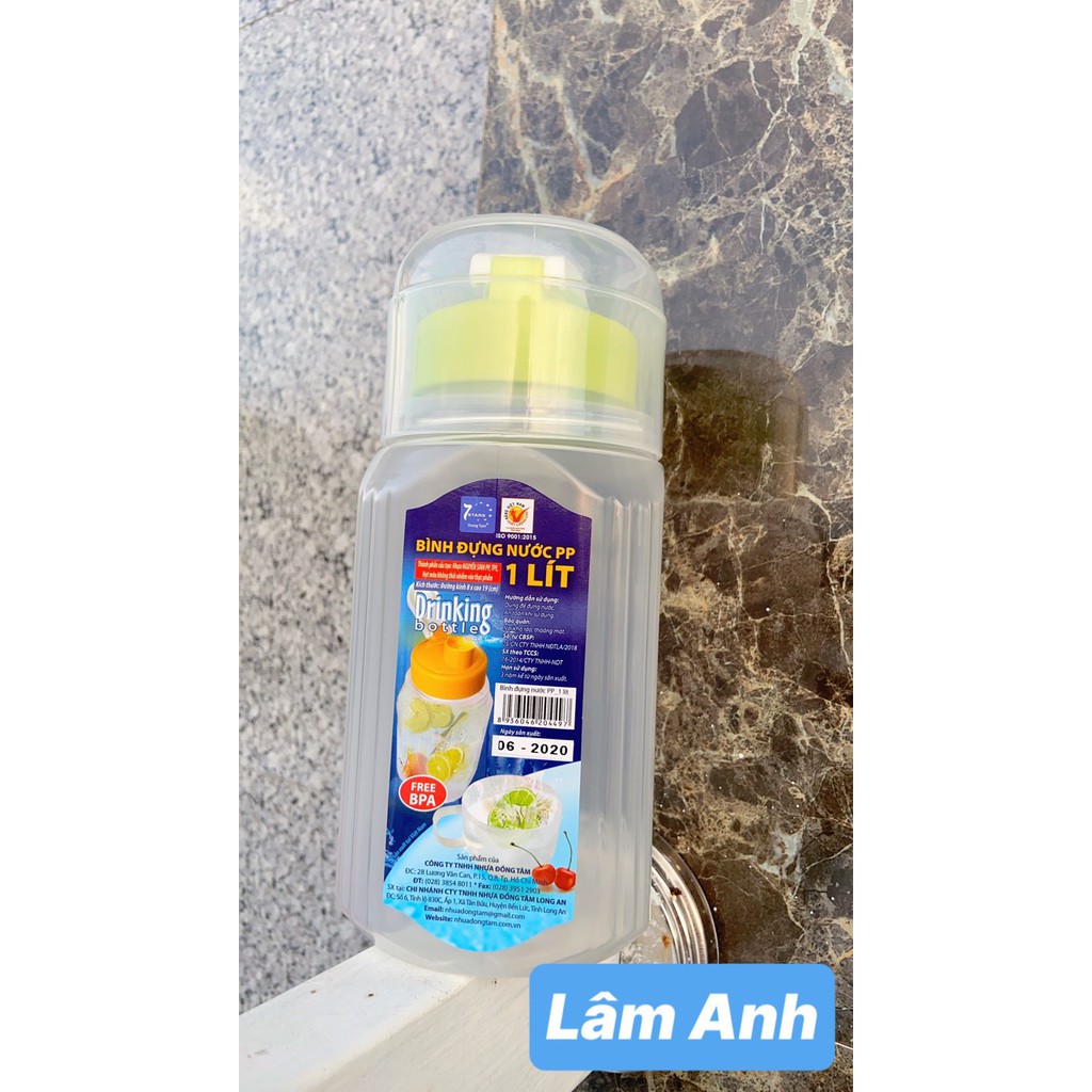 Bình Nước Siêu Sạch Có Sẵn Ca Uống 1L4 và 1 Lít