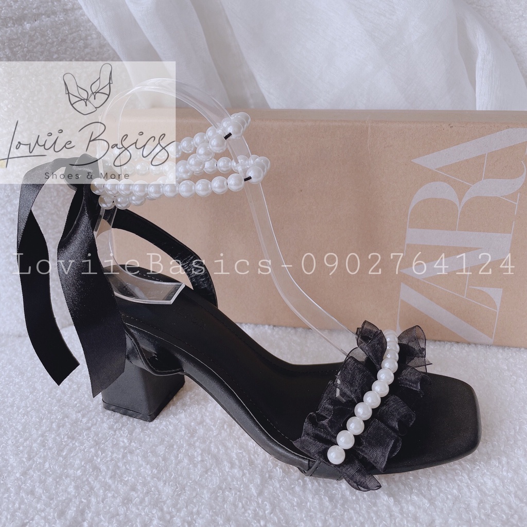 SANDAL CAO GÓT LOVIIE BASICS - GUỐC NỮ QUAI NGANG BÈO NHĂN - GIÀY THỜI TRANG HỞ HẬU SAU KẾT NƠ G220717