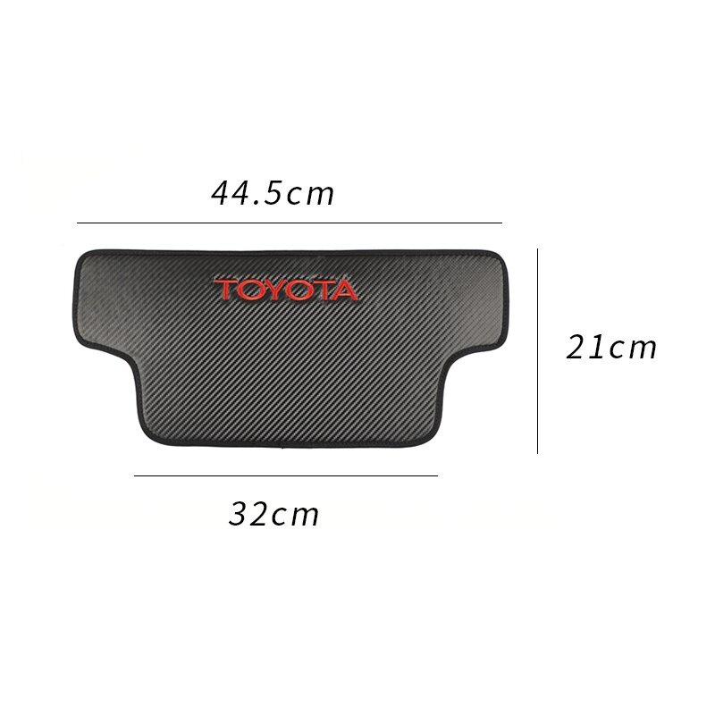 Bộ 2 Miếng Đệm Lót Ghế Ngồi Xe Hơi Bằng Sợi Carbon Chống Đá Cho Toyota wish sienta CHR noah estima RAV4 Corolla Camry Prado
