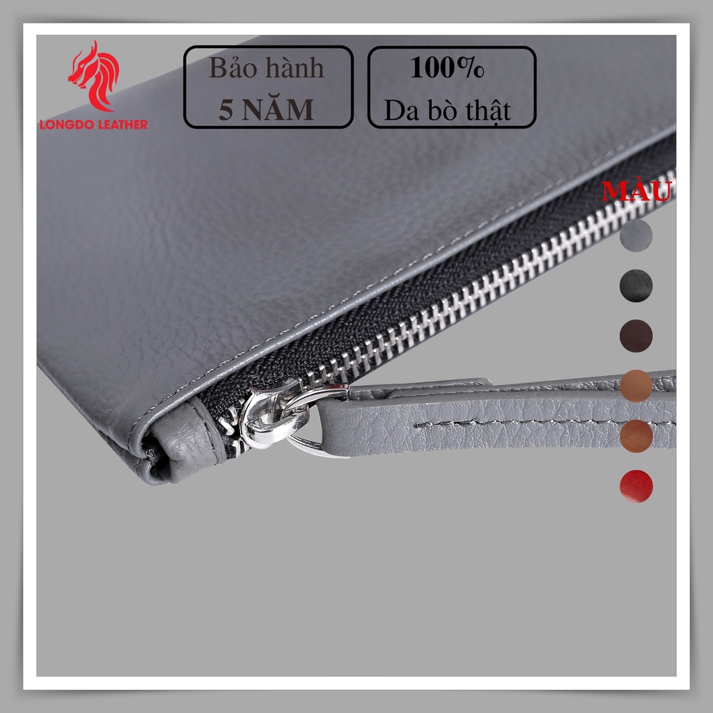 Ví da nữ cao cấp da bò thật - Bảo hành 5 năm - Thương hiệu uy tín Longdo Leather - BNM01