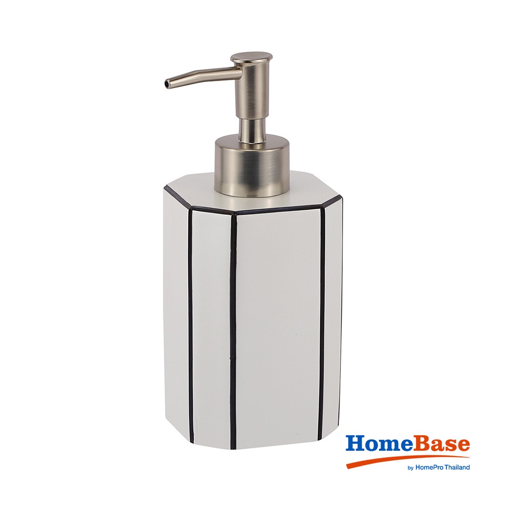 Homebase MOYA Bình đựng xà phòng KH040 bằng nhựa Polyresin 16.7X7X7CM màu trắng