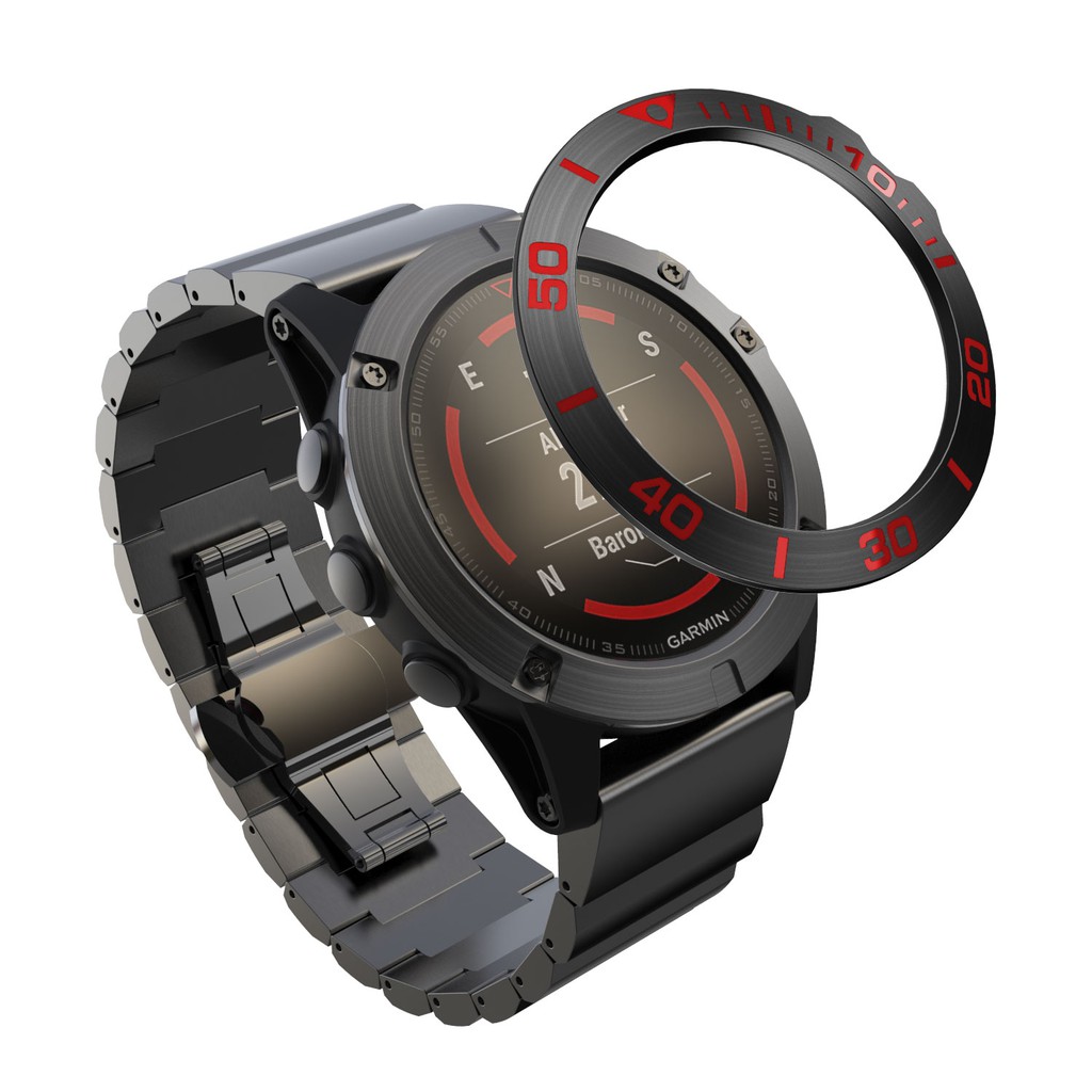 Viền đồng hồ bezel 26mm bằng kim loại chống trầy xước dành cho Garmin Fenix 5x/5x Plus/Fenix 3/fenix3 Hr