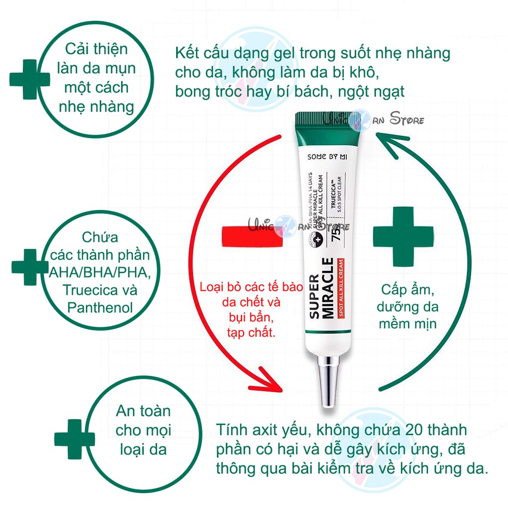 Kem Ngừa Mụn Some By Mi AHA-BHA-PHA 14 Days Super Miracle Spot All Kill Cream