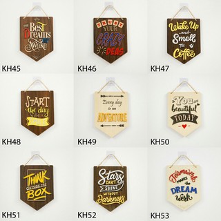 (TẶNG KÈM MÓC TREO)Biển bảng gỗ decor Khẩu Hiệu SLOGAN size lớn 6- bảng gỗ trang trí văn phòng làm việc - tranh cổ động