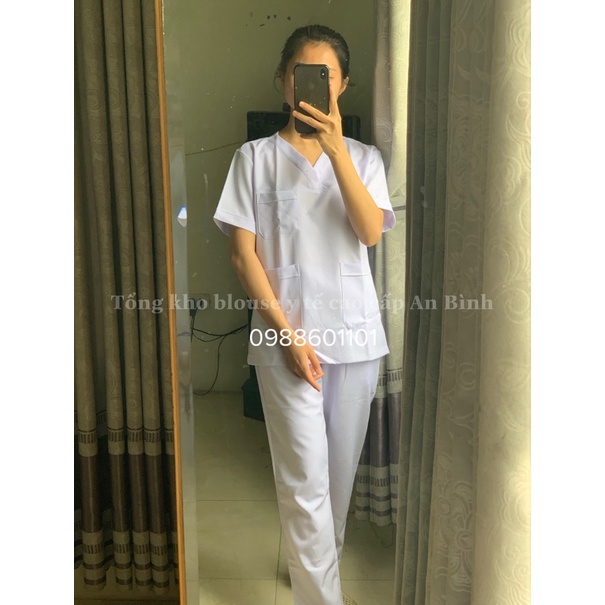 Bộ Scrubs cổ tim phòng mổ,  đồng phục Spa, phòng khám, Bác Sĩ, quần áo phòng mổ, đồng phục phẫu thuật VẢI CAO CẤP