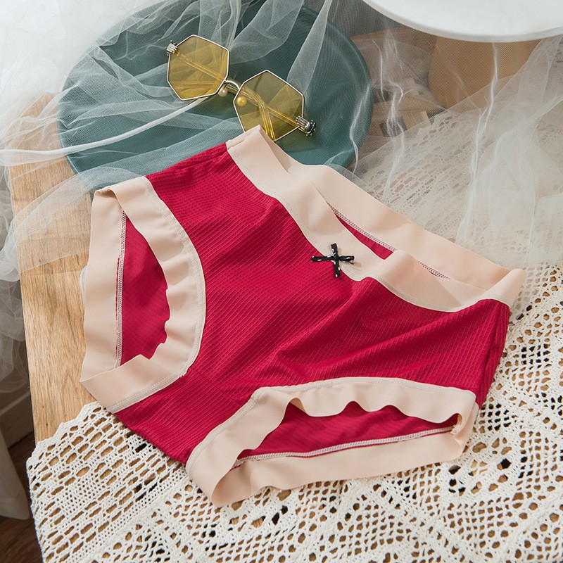 Quần lót nữ Wexuu Design, Quần lót Cotton mặt lưới cao cấp phối màu viền chất liệu co dãn QC09