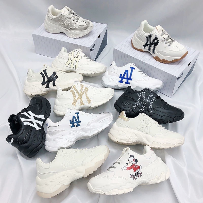 Giày MLB ny boston độn đế tăng chiều cao thể thao sneaker nam nữ Hot Trend