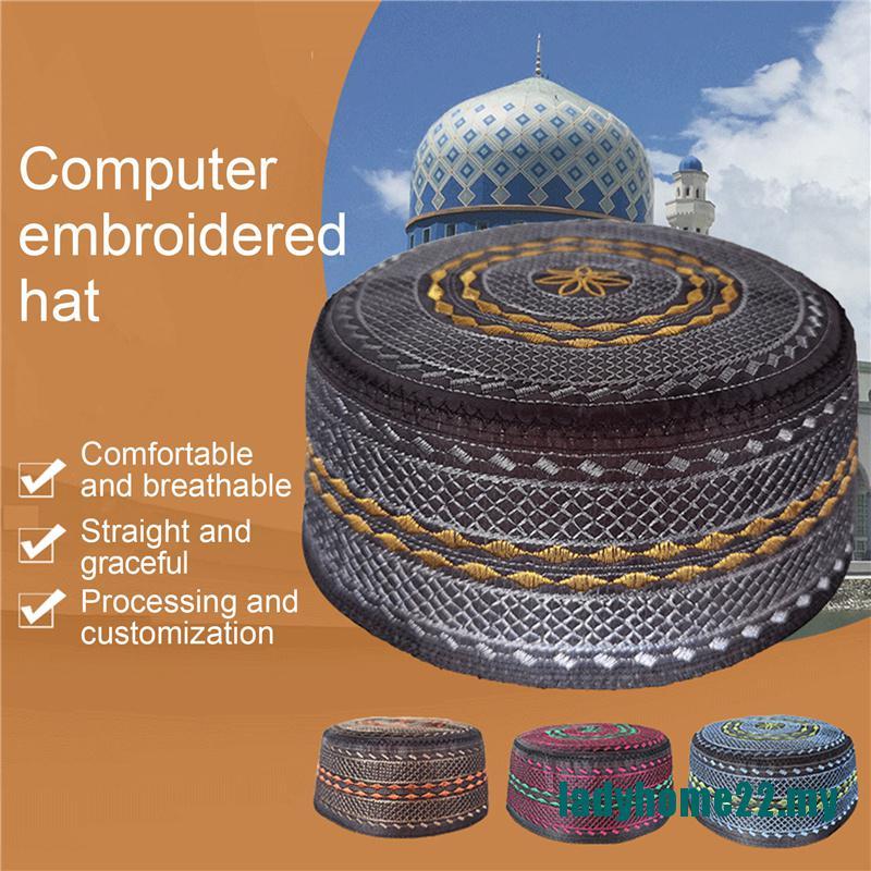 < Mới Mũ Turban Thêu Chữ Saudi Ả Rập Đạo Hồi Dành Cho Nam