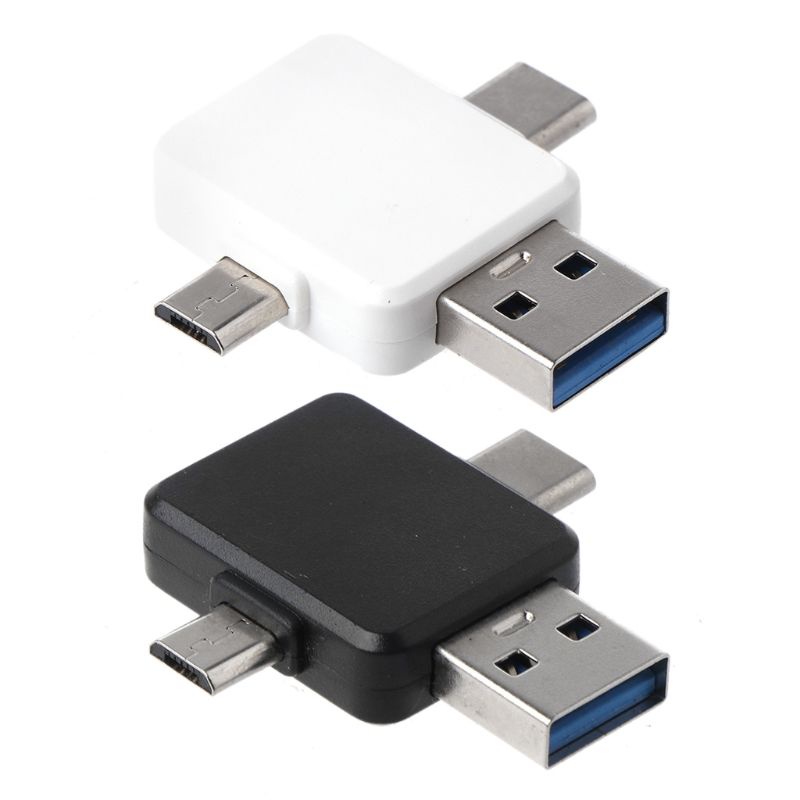 Đầu Chuyển Đổi Cổng Lightning 8Pin Sang USB + Type C + Micro USB Chuyên Dụng Cho Samsung Huawei Xiaomi