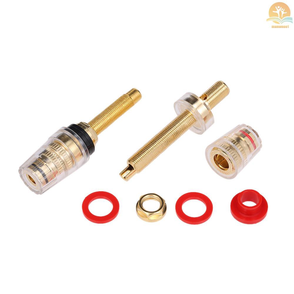 1 Cặp Đầu Nối Dây Loa Hifi Mạ Vàng 24 Kênh 4 mm Chất Lượng Cao