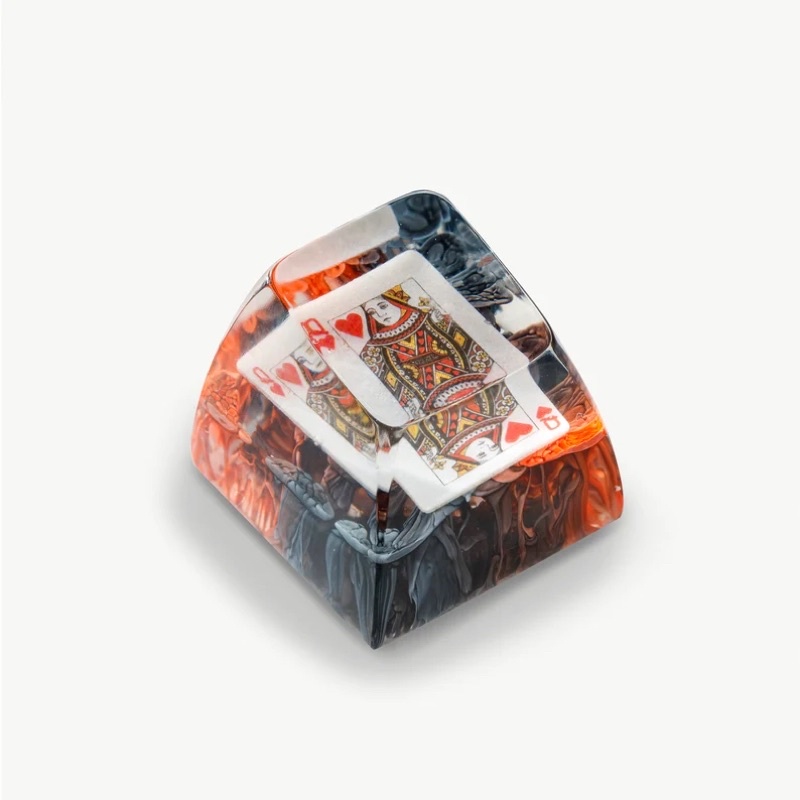 Nút bàn phím cơ Lá bài - Keycap resin.Keycap Artisan