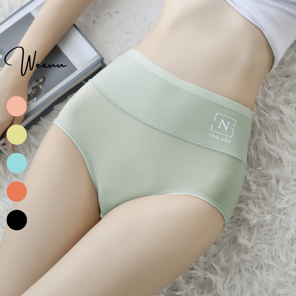 Quần lót nữ cao cấp Wexuu Design vải Cotton cạp cao siêu mỏng co dãn thấm hút kháng khuẩn thông hơi - QC111