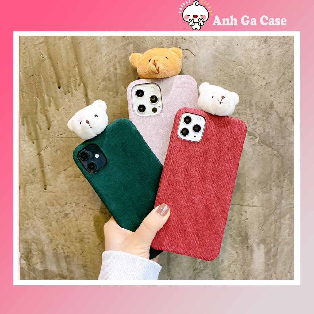 Ốp lưng iphone DẠ ĐẦU GẤU BÔNG 6s plus/6/7/7plus/8/8plus/x/xs/xs max/11/11 pro/11 promax,Anh Ga Case