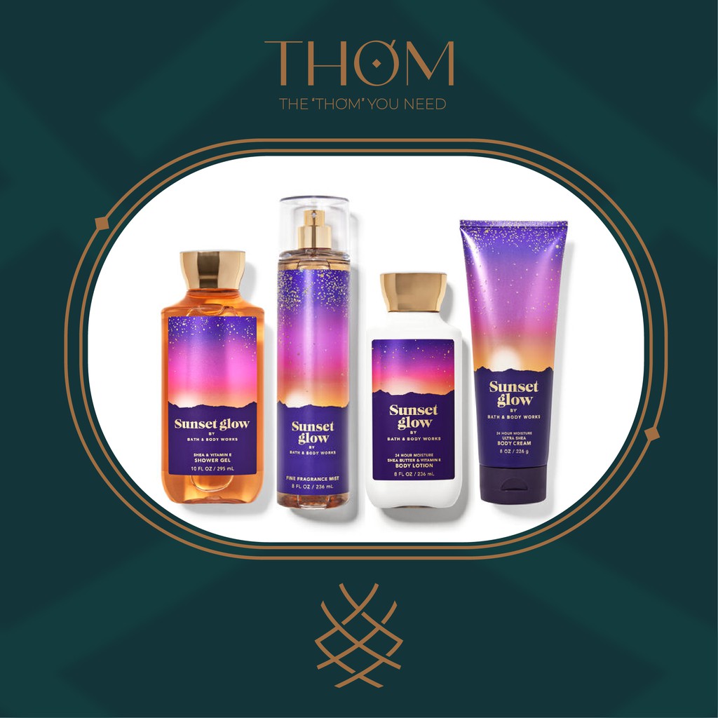 SUNSET GLOW | Sản Phẩm Tắm Dưỡng Xịt Thơm Toàn Thân Bath & Body Works