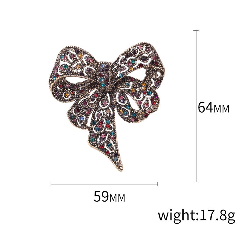 Ghim Cài Áo Hình Nơ Đính Đá Thời Trang Unisex