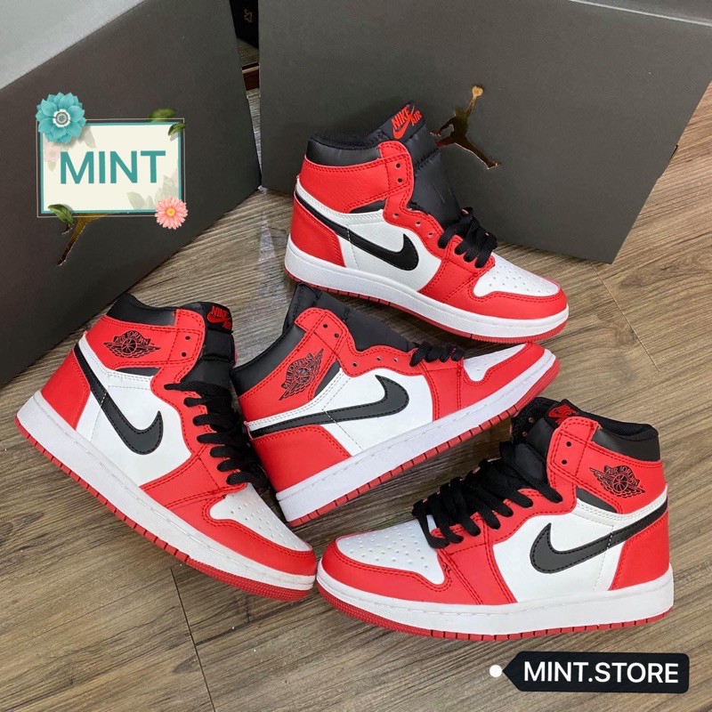 [Mã FASHIONT4WA2 giảm 10k đơn từ 50k] [MINTSTORE] Giày Sneaker Đỏ vệt đen cao cổ