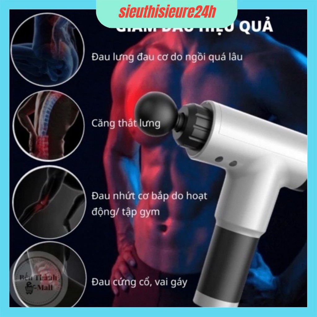 Máy massage trị liệu ❤️FREESHIP❤️ Súng massage Fascial Gun trị nhức mỏi cơ thể