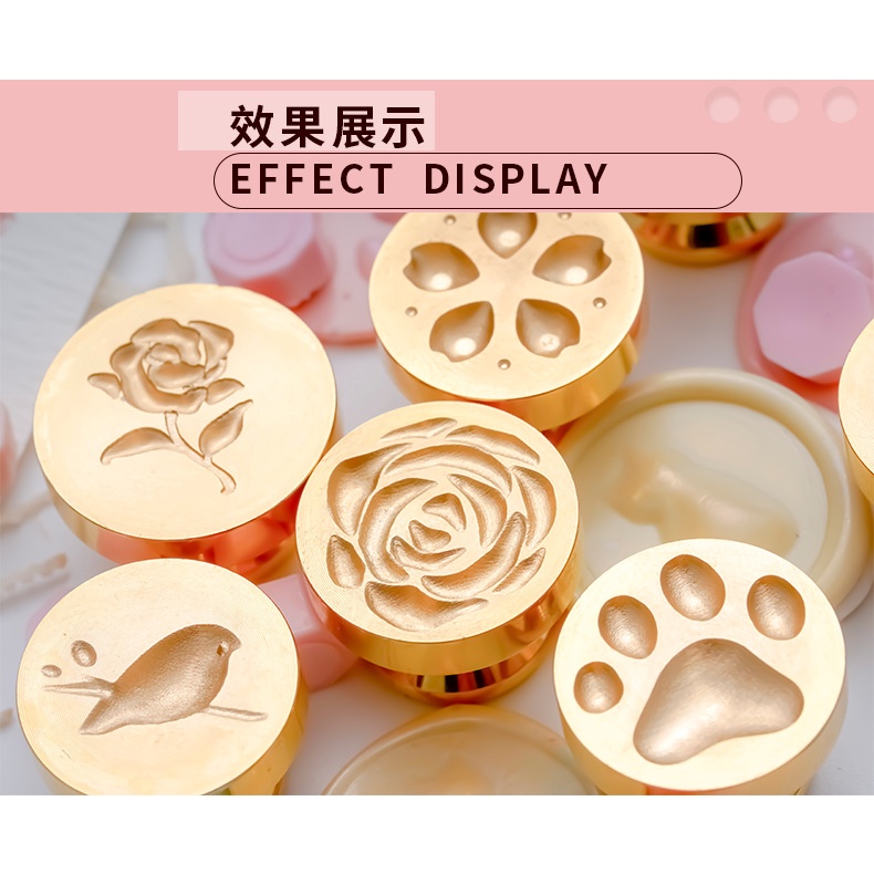 Đầu Đóng Dấu Sáp Bằng Đồng Phong Cách Retro Châu Âu