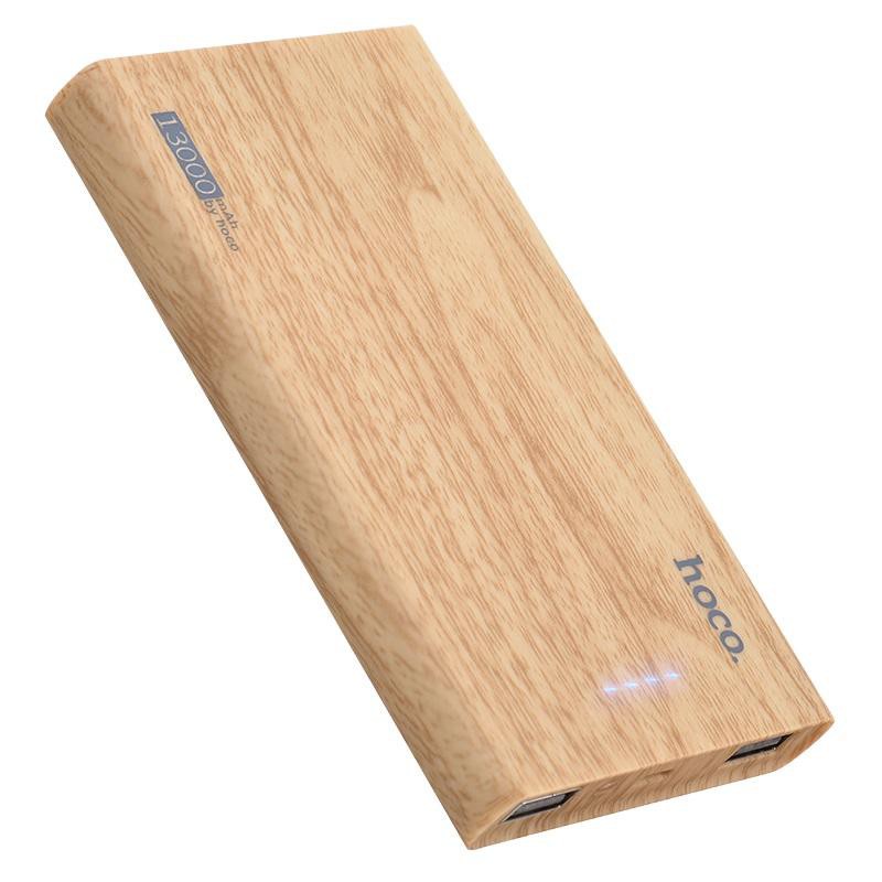 Pin sạc dự phòng Hoco B36 Wooden 13000mAh 2 cổng sạc output 2A (4 MÀU)