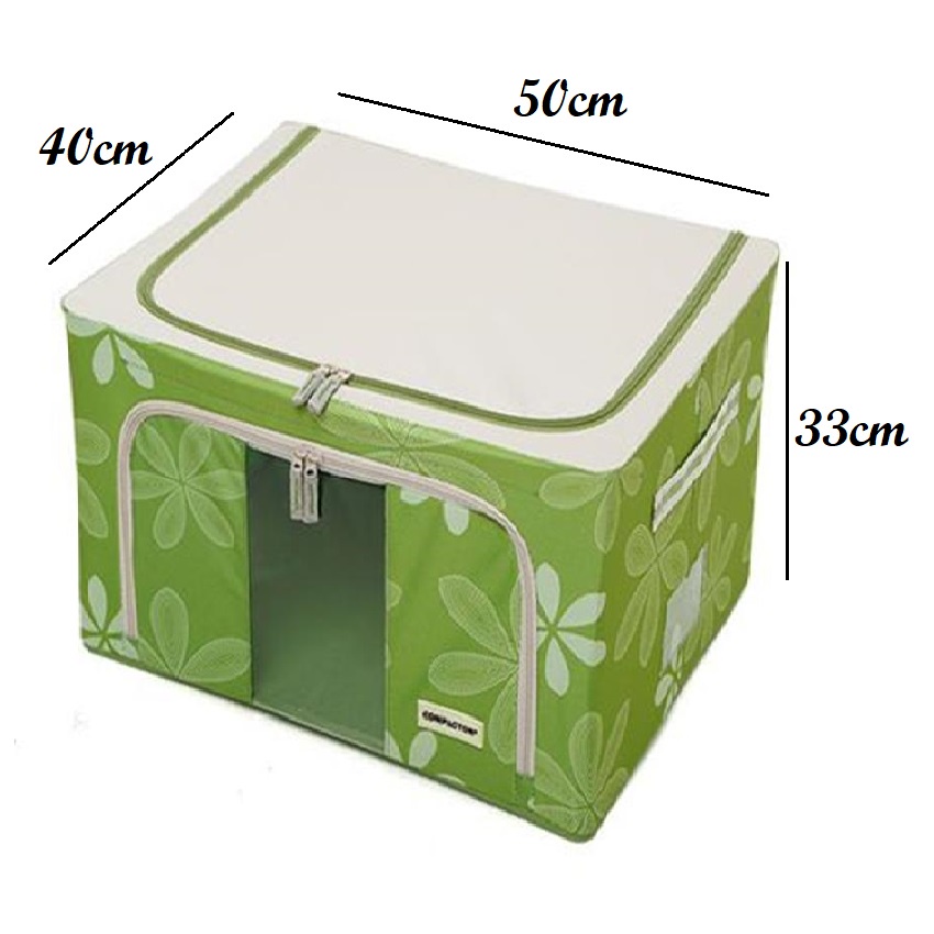 Bigsize - Túi Đựng Chăn Màn Khung Sắt - CHỐNG BỤI, CHỐNG ẨM MỐC, Gấp Gọn Tiện Lợi, size 50cm x 40cm x 33cm