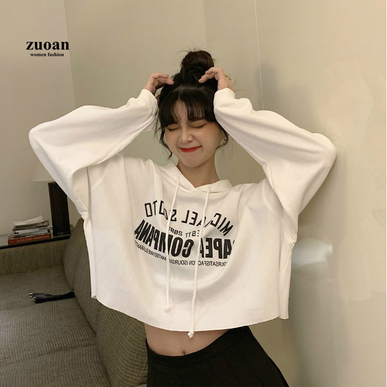 SUXI Áo Hoodie Mỏng Tay Dài In Họa Tiết Thời Trang Mùa Thu Cho Nữ