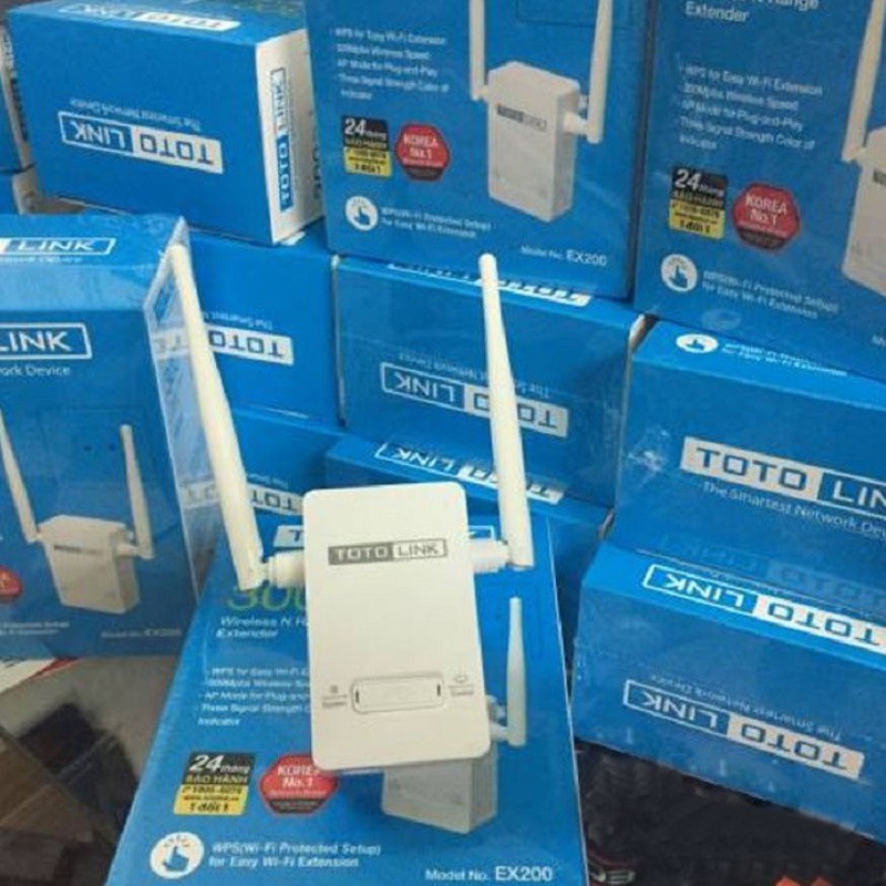 Bộ Kích Sóng Wifi Kèm Repeater Chuẩn N 300M TOTOLINK EX200 Có LAN- Bộ Thu Phát Sóng Chuẩn TENDA A9 Không LAN- CHÍNH HÃNG