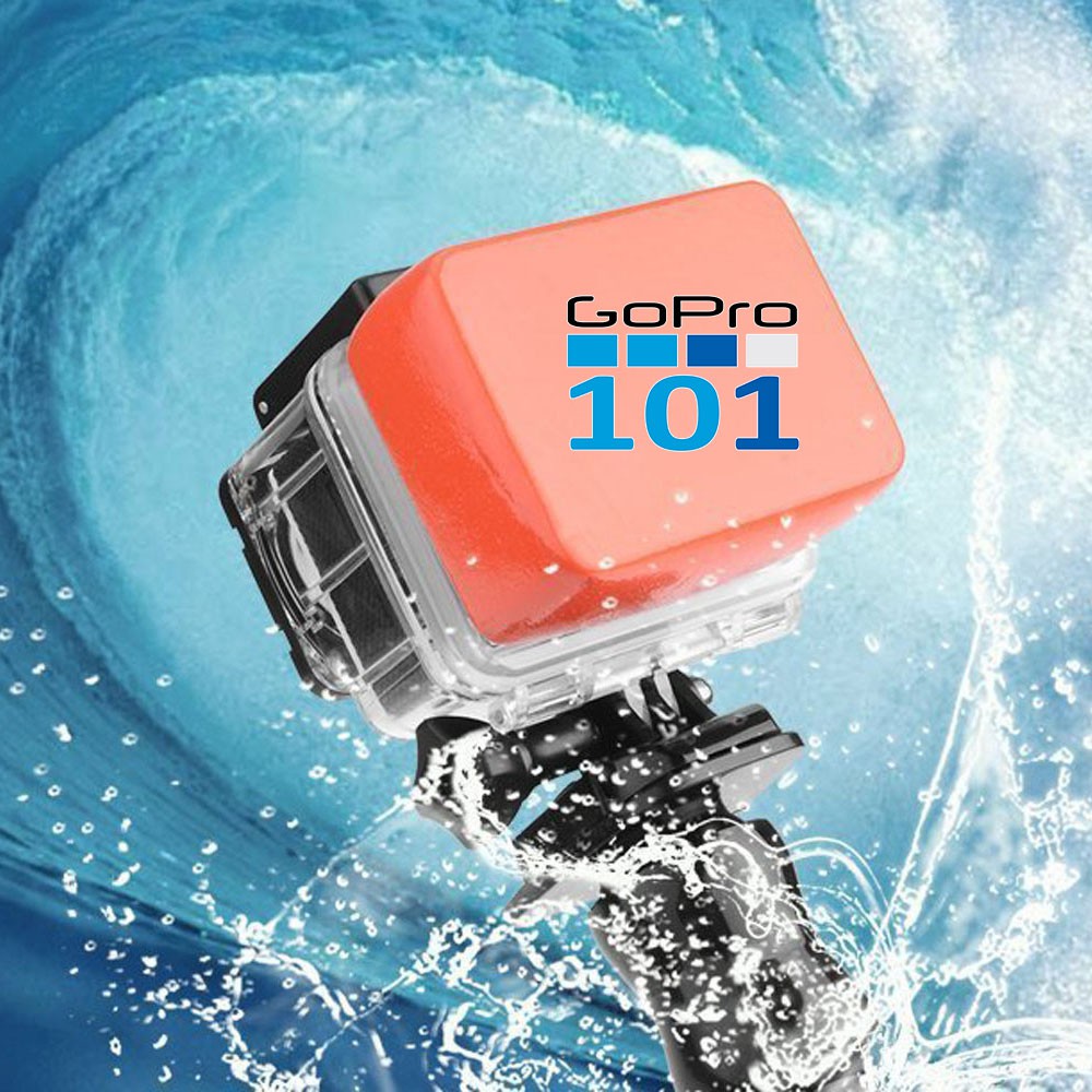 Phao xốp Floaty kèm keo cho GoPro - Phao dán mặt lưng chống chìm cho các loại Yi action, Osmo action - GoPro101