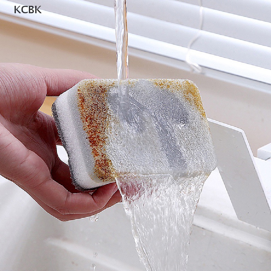 KC 10pcs Home Kitchen Dishwashing Sponge Cleaning Pad Sponge Cloth Scouring Pad BK