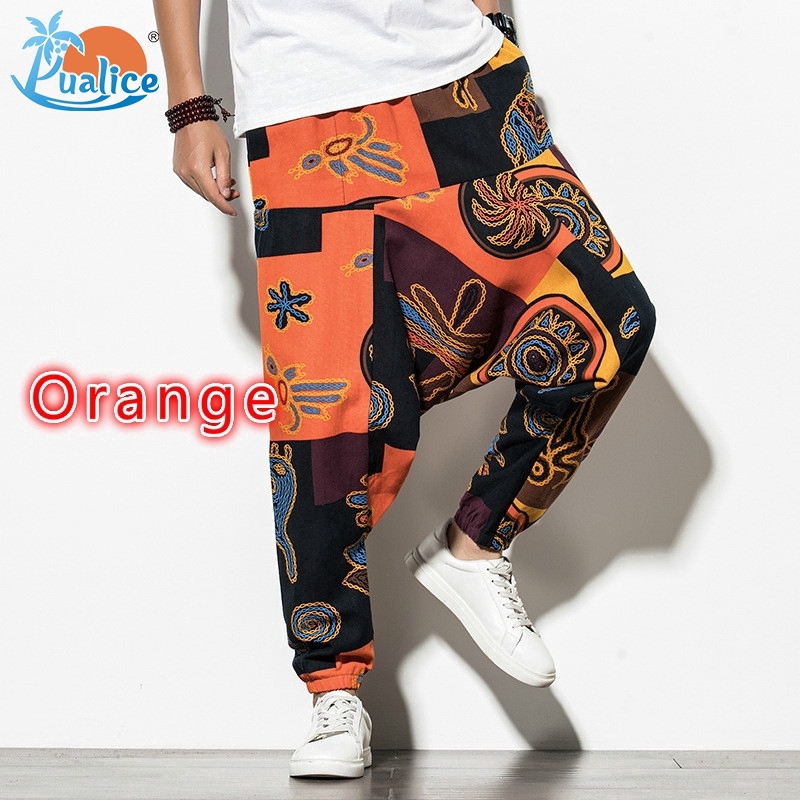 Quần Dài Cotton Ống Rộng In Họa Tiết Vintage Thời Trang Mùa Hè Cho Nam