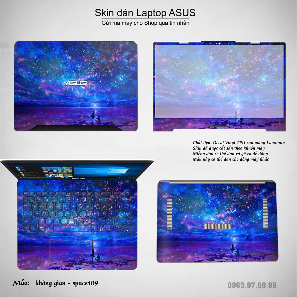 Skin dán Laptop Asus in hình không gian _nhiều mẫu 19 (inbox mã máy cho Shop)