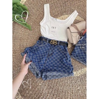 Quần short jean guccii lưng cao! hàng vnxk