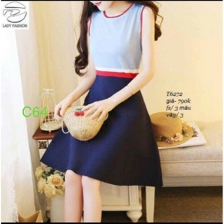 Sale Đầm phối màu 39k