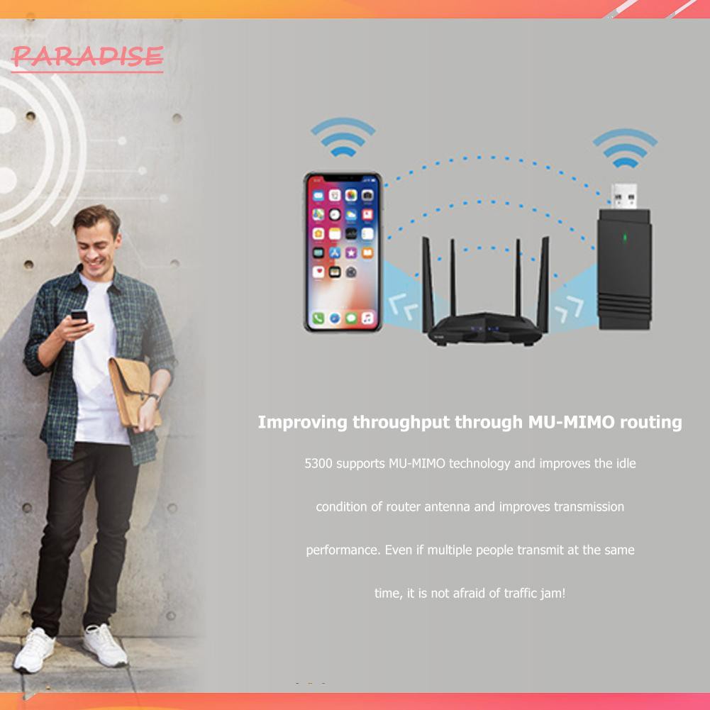 Usb Wifi Không Dây 2.4ghz / 5.8ghz Kết Nối Bluetooth 1300mbps | BigBuy360 - bigbuy360.vn