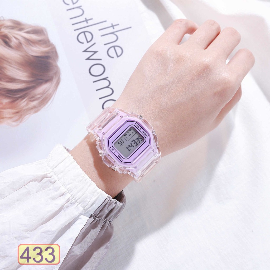 ĐỒNG HỒ NỮ SPORT MẶT VUÔNG DÂY TRONG SUỐT 433 THỜI TRANG SIÊU HOT | BigBuy360 - bigbuy360.vn