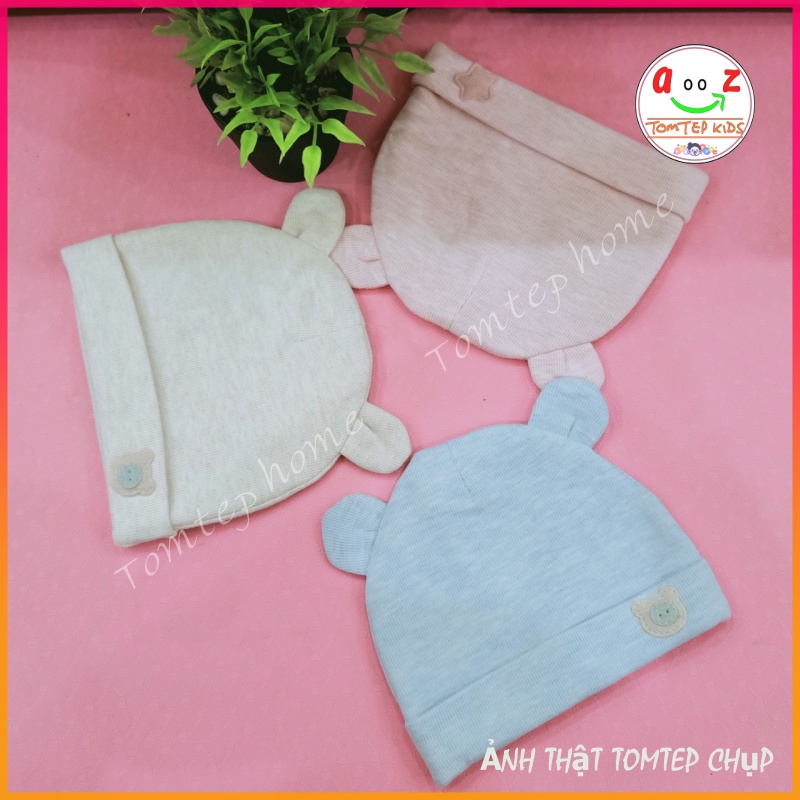 Mũ Che Thóp, Mũ Sơ Sinh Đến 6 Tháng Chất Cotton Hữu Cơ Tự Nhiên An Toàn Mềm Mại Cho Bé [Nhiều Mẫu]