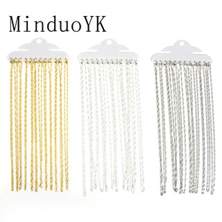 Bộ 12 chuỗi xích móc càng cua 42cm bằng bạc/vàng/vàng trắng dùng làm vòng cổ trang sức