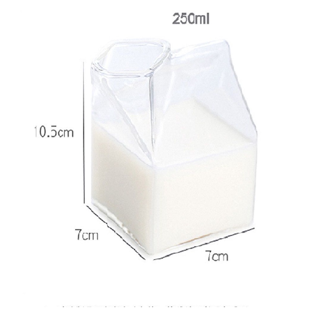 Hộp Đựng Kem/Nước Uống Bằng Kính Chịu Nhiệt Mini Hình Vuông