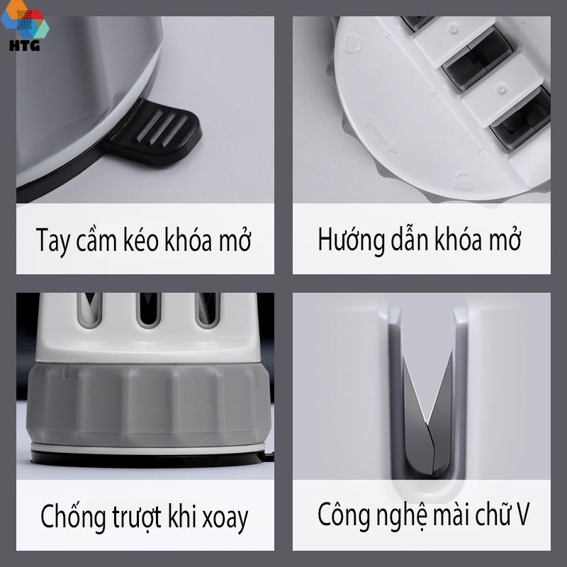 Dụng cụ mài Dao nhà bếp Xiaomi Huohou 3 in 1 hàng chính hãng