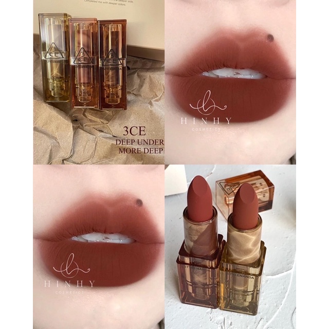 SON THỎI 3CE DEEP UNDER Soft Matte Lipstick (new)