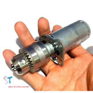 ĐỘNG CƠ KHOAN MINI 12V-2A GẮN ĐẦU KẸP MANG RANH